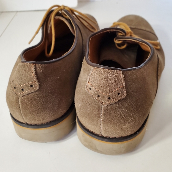 Johnston & Murphy Olive Green Suede Oxfords 9.5 - Picture 3 of 11